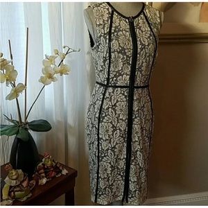 Calvin Klein Lace Black Zip Up Dress